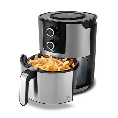 Fritadeira Air Fryer Philco 6 Litros PFR67PI Preto com Inox 127V