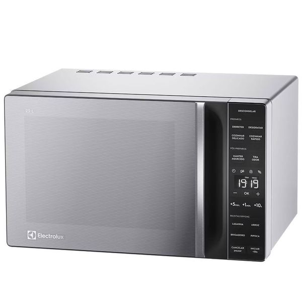 Forno de Micro-ondas Electrolux Efficient ME23S com Função Manter Aquecido 23 Litros Prata / 220V Forno de Micro-ondas Electrolux Efficient ME23S com Função Manter Aquecido 23 Litros Prata / 220V