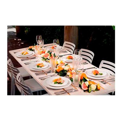 Conjunto com 6 Pratos Fundos Tramontina Maria Augusta em Porcelana 23 cm Branco
