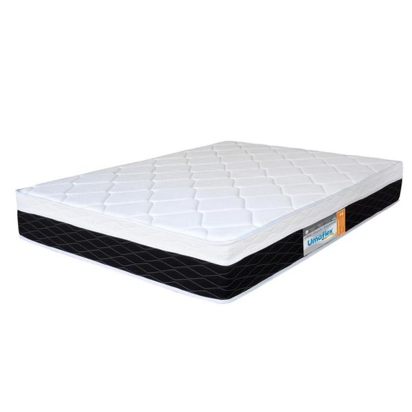 Colchão de Casal Umaflex Fascinium com Molas Ensacadas 24x138x188 cm Preto com Branco Colchão de Casal Umaflex Fascinium com Molas Ensacadas 24x138x188 cm Preto com Branco