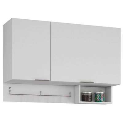 Cozinha Bartira Rubi com 6 Portas, 5 Gavetas e 4 Prateleiras - 4 Peças Branco
