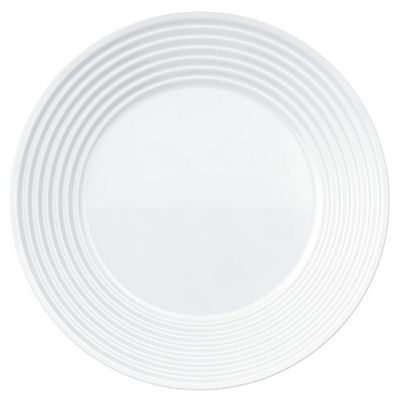 Conjunto de Pratos Rasos Duralex Saturno em Vidro 26cm 12 Peças Branco
