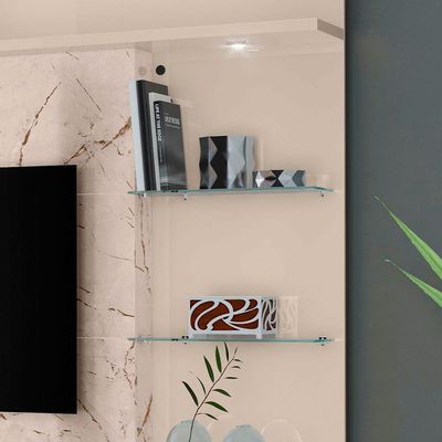 Estante Home Madetec Alan Ideal para TV de Até 60 Polegadas Calacata/Off White