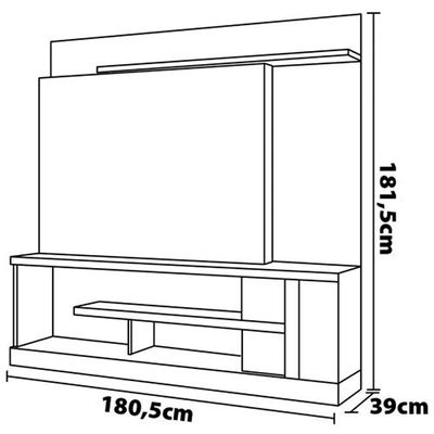 Estante Home Madetec Alan Ideal para TV de Até 60 Polegadas Calacata/Off White