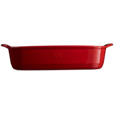 Travessa Retangular em Cerâmica 42x28cm Emile Henry Vermelho