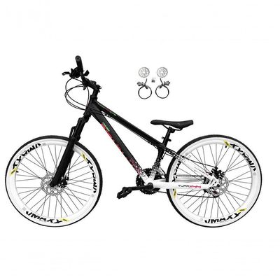 Bicicleta Aro 26 Vikingx Tuff X44 Preto-branco 21v Freios A Disco Hidráulicos(óleo) Aros Vmaxx Brancos