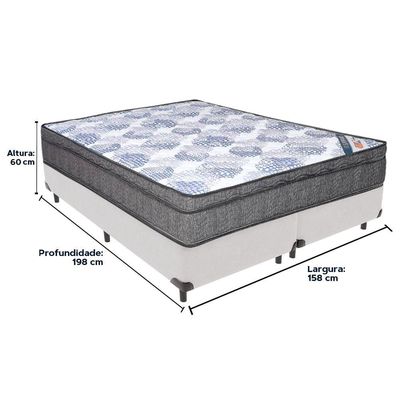 Cama Box Branco E Colchão Iso Superpocket Molas Ensacadas Queen Ortobom