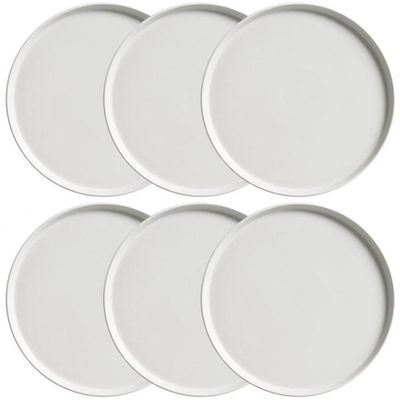 Conjunto de Pratos de Sobremesa Porto Brasil Neo Vit 21,5cm 6 Peças Cinza