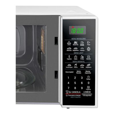 Forno de Micro Ondas MS3091BC Função Eco On 30 Litros LG Branco / 110V