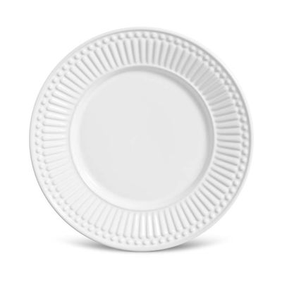 Conjunto de Pratos de Sobremesa Porto Brasil Roma em Faiança Feldspática 6 Peças Branco