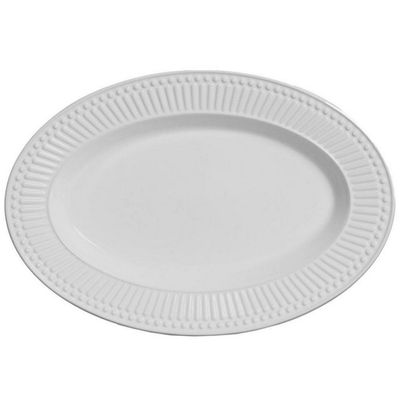 Travessa M Porto Brasil Roma em Faiança Feldspática 36CM Branco