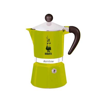 Cafeteira Italiana Bialetti Rainbow em Alumínio 3 Xícaras Verde
