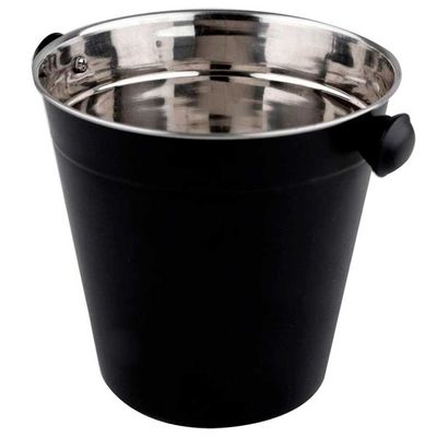 Balde para Gelo Dynasty Open Bar em Aço Inox - 1,25 L Preto