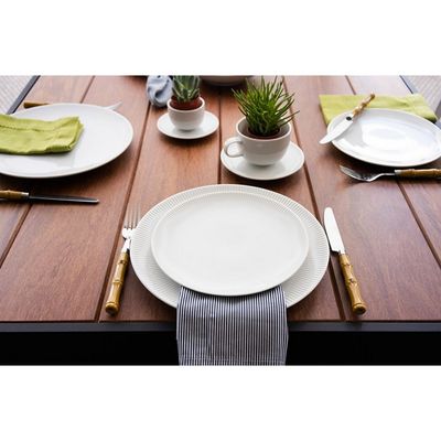 Aparelho de Jantar, Chá, Café e Sobremesa 42 Peças Germer Shell em Porcelana Branco