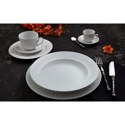 Aparelho de Jantar, Chá, Café e Sobremesa 42 Peças Germer Diamante em Porcelana Branco