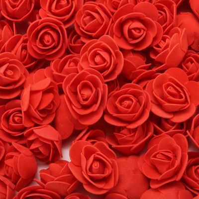 500 Peças de Rosas de 3,5cm para Decoração de Casamento e Natal vermelho vinho