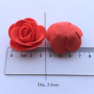 500 Peças de Rosas de 3,5cm para Decoração de Casamento e Natal vermelho vinho