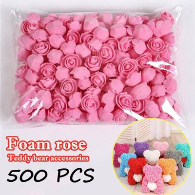 500 Peças de Rosas de 3,5cm para Decoração de Casamento e Natal vermelho vinho