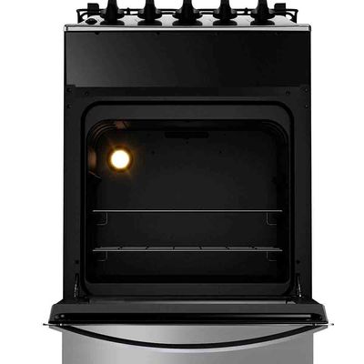Fogão Brastemp 4 Bocas BFO4NBR Clean Mesa de Inox 2 Prateleiras Ajustáveis Acendimento Automático Inox / Bivolt