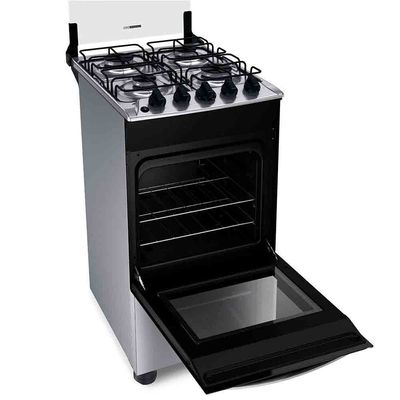 Fogão Brastemp 4 Bocas BFO4NBR Clean Mesa de Inox 2 Prateleiras Ajustáveis Acendimento Automático Inox / Bivolt