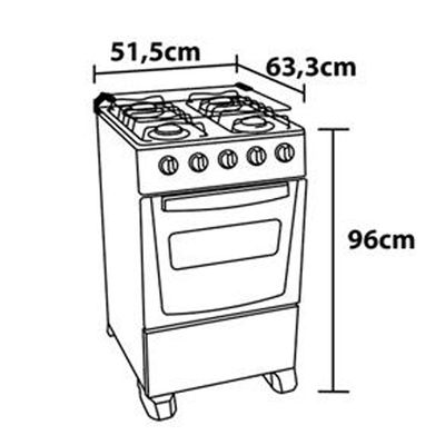 Fogão 4 Bocas Supreme Acendimento Automático Dako Branco / Bivolt