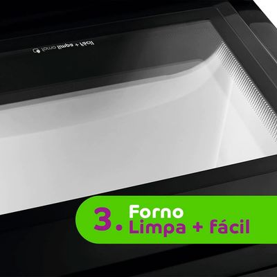 Fogão 4 Bocas CFO4VAR Trempe de Ferro Fundido e Mesa de Vidro Consul Inox / Bivolt