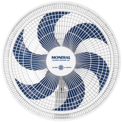 Ventilador de Mesa 40CM Super Power VSP-40-W 6 Pás 3 Velocidades Mondial Branco / 220V