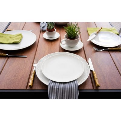 Aparelho de Jantar, Chá e Sobremesa 30 Peças Germer Shell em Porcelana Branco
