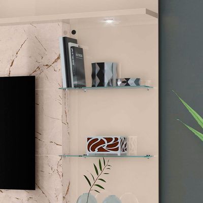 Estante Home Madetec Alan Ideal para TV de Até 60 Polegadas Calacata/Off White