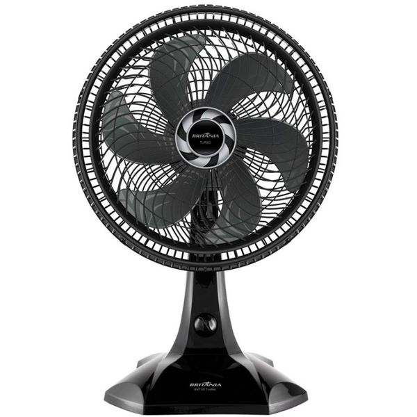 Ventilador de Mesa BVT30 Turbo 3 Velocidades 55W Britânia Preto / 110V