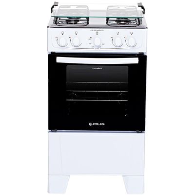 Fogão Atlas 4 Bocas Coliseum Plus com Forno com Amplo Visor Branco / Bivolt