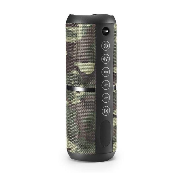 Caixa de Som Portátil Pulse Wave 2 com Bluetooth e Entrada Micro SD  20W Camuflado