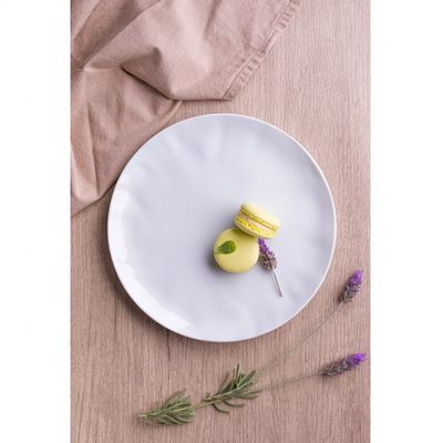 Aparelho de Jantar, Chá e Sobremesa 20 Peças Orgânico em Porcelana Branco