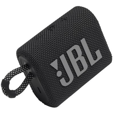 Caixa de Som Portátil JBL Go 3 Bluetooth À Prova de Poeira e Água Preto / Bivolt