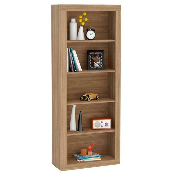 Estante com Vistas 214142 com 4 Prateleiras Politorno Castanho Estante com Vistas 214142 com 4 Prateleiras Politorno Castanho