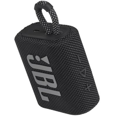Caixa de Som Portátil JBL Go 3 Bluetooth À Prova de Poeira e Água Preto / Bivolt