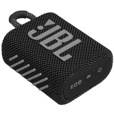 Caixa de Som Portátil JBL Go 3 Bluetooth À Prova de Poeira e Água Preto / Bivolt