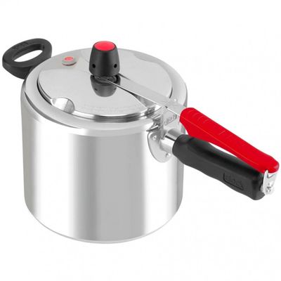 Conjunto de Panelas de Pressão Clock Fechamento Interno 4,5L + 7L - Alumínio Polido Alumínio