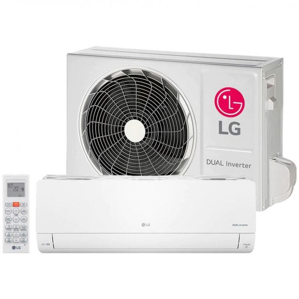 Ar-Condicionado Split LG Dual Inverter Voice S4-W12JA31B Quente/Frio 12.000 BTUs Branco / 220V