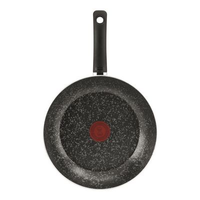 Frigideira Francesa Rochedo Stone Pro Revestimento Antiaderente 28CM Preto com Cinza
