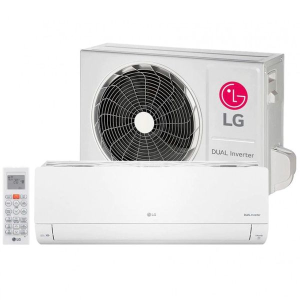 Ar-Condicionado Split LG Dual Inverter Voice S4-W09AA31B Quente/Frio 9.000 BTUs Branco / 220V