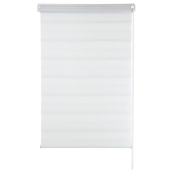 Persiana Conthey Zebra Rolo Dupla 160x140 cm (AxL) Branco