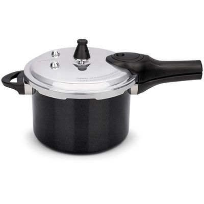 Panela de Pressão 4,2L Brinox Pressure Alumínio Fundo de Indução Cabo e Alça Baquelite Preto