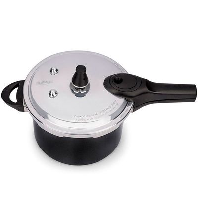 Panela de Pressão 4,2L Brinox Pressure Alumínio Fundo de Indução Cabo e Alça Baquelite Preto