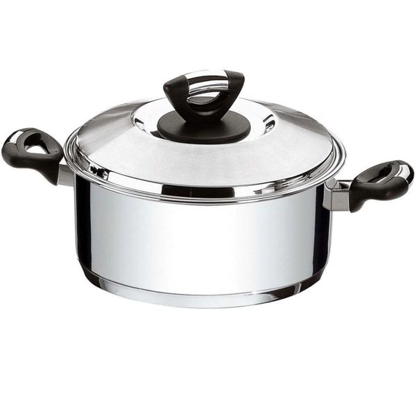 Caçarola Rasa Tramontina Solar Baquelite Inox 20cm Inox Caçarola Rasa Tramontina Solar Baquelite Inox 20cm Inox