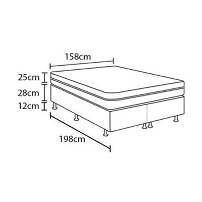 Cama Box Queen Portobel + Colchão Queen Portobel Diplomata Orthopedic com Espuma D-45 65x158x198 cm n/a