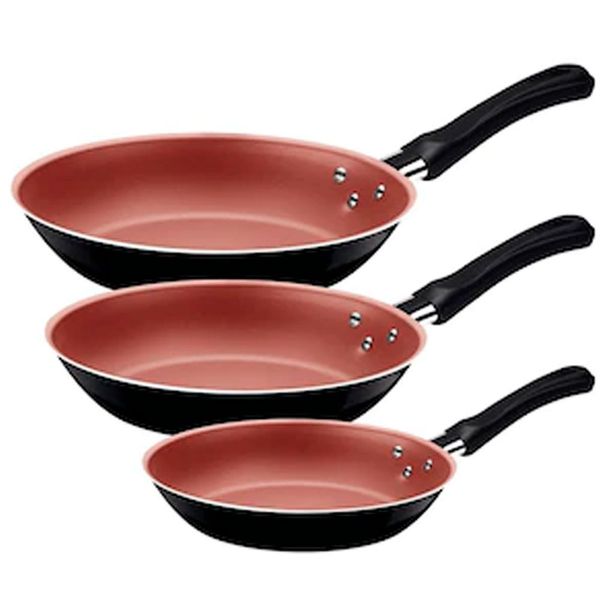 Conjunto de Frigideiras 3 Peças Tramontina Caribe com Revestimento Interno Antiaderente Starflon Max Preto Conjunto de Frigideiras 3 Peças Tramontina Caribe com Revestimento Interno Antiaderente Starflon Max Preto