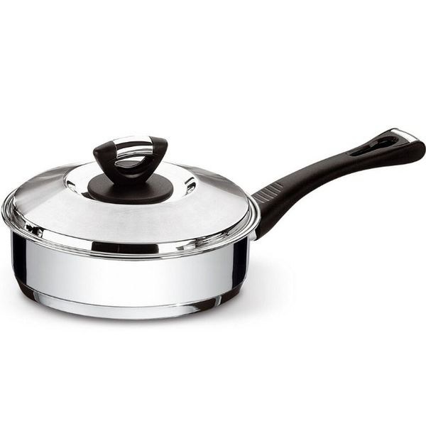 Frigideira Tramontina Solar Baquelite Inox com Tampa - 20cm Inox Frigideira Tramontina Solar Baquelite Inox com Tampa - 20cm Inox