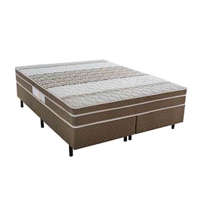 Cama Box Queen Size Ilhéus com Molas Pocket e Euro Pillow 63x158x198cm n/a