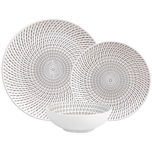 Aparelho de Jantar 18 Peças L Hermitage em Cerâmica Branco